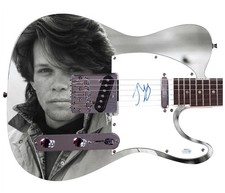 John Cougar Mellencamp Signed 1/1 Custom Graphics Guitar ACOA