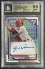DYLAN CREWS BGS 9.5 2024 BOWMAN CHROME #CPA-DC HTA CHOICE REFRACTOR AUTO 101/150