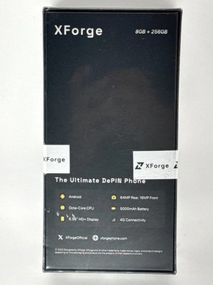 XForge スマートフォン DePIN SIMフリー XForge 01 8GB 256GB Obsidian Black Android 64MP DePIN Crypto