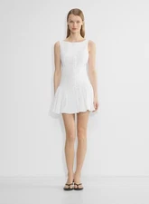 NWT Aritzia Sunday Best Foxglove Poplin Dress Size 6 White