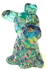 Vintage Fenton Iridescent Scotty Dog Figure Carnival Art Glass Handmade USA Pup
