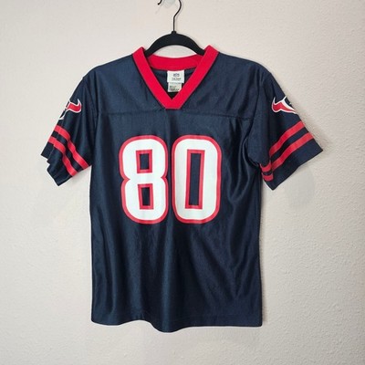Houston Texans A Johnson 80 Football Jersey NFL Team Apparel Navy Red Youth L