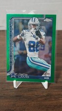 2025 Chrome Football /99 CeeDee Lamb #76 Green Refractor Cowboys Numbered Topps