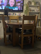 Oakland furniture oak dining table and chairs