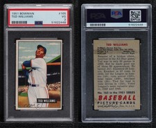 1951 Bowman Ted Williams #165 PSA 3 HOF