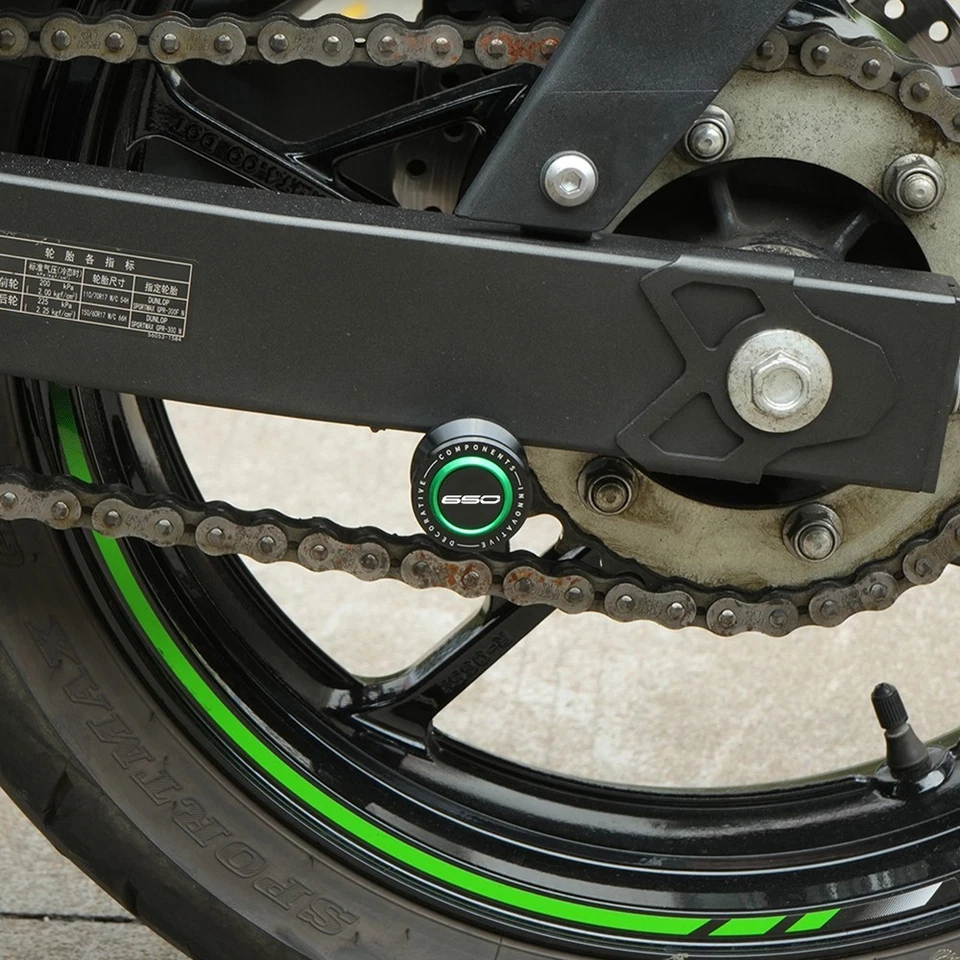 Deslizadores de carrete basculante CNC para tornillos de pie trasero Kawasaki Z650 2017-2025 Z650RS Foto 2 de 4