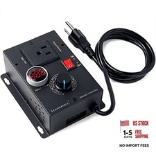 AC Motor Speed Controller 110-120V / 10A Rated / 15A Max, Fan Speed Metal