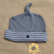 Bees & Dragons boutique blue infant hat beani...