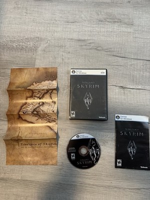 Elder Scrolls V Bethesda Skyrim Game PC RPG 2011 Complete Dvdrom Key Map Manual