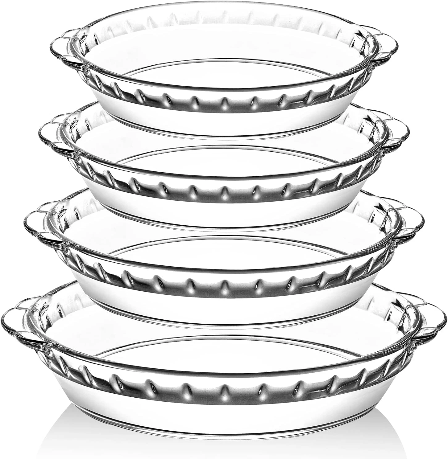 4 Packs Glass Pie Plates, Deep Pie Pans Set (7"/8"/9"/10"), Pie Baking Dishes w
Opens in a new windo