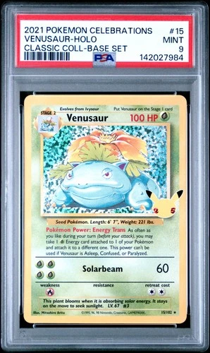 7984 Venusaur 2021 Pokemon Sword & Shield Celebrations #15 Classic PSA 9