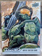 Halo 1/1 Master Chief sketch card - 2023 Upper Deck