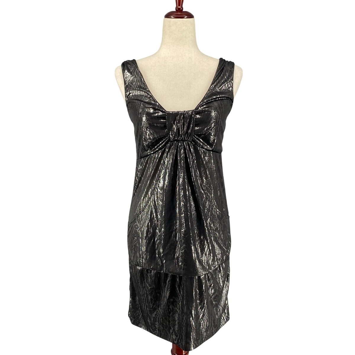 Vtg Y2K 00s Wet Seal Metallic Party Dress L Festival Rave Futuristic  Cybercore