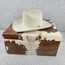 Vintage Resistol Hat 6X Beaver Felt 7 3/8 Cattleman Cowboy Oval Western Crystal