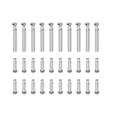 #ad 8x1.2mm Tube Friction Pins Watch Strap Pressure Bars Pin with Rivet Ends 10Pcs $18.23