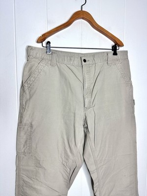 Carhartt B151 Tan Loose Original Fit Work Pants - Mens 39x30 Beige