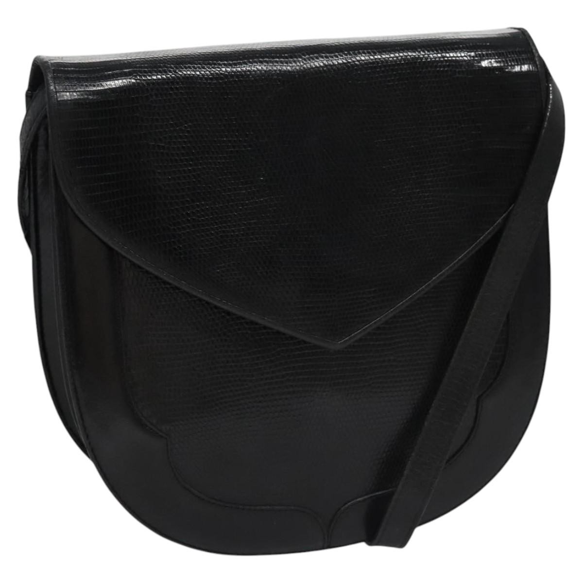 Borsa a tracolla SAINT LAURENT in pelle goffrata nera originale BA712