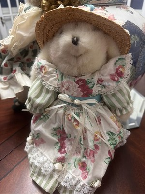 Vintage Avon Ms Rose Hare Stuffed Easter Bunny in Floral Dress