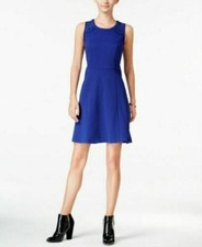 Maison Jules Lace-Inset Fit & Flare Dress~~~~XXS~~~~Bright Sapphire~~NWT~~Sale!!