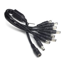 45CM 1 Female to 8 Male DC Power Splitter Connector Cable For CCTV DVR Security