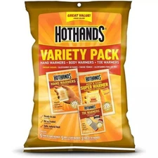 HotHands Variety Pack 5 PR. Hand 5 PR. Body 3 PR. Toe Warmers. New, EXP 04/26