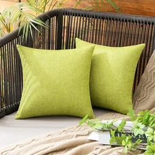 MIULEE Pack of 2 Outdoor Waterproof Throw Pillow Covers Decorative 12"x12" - NEW