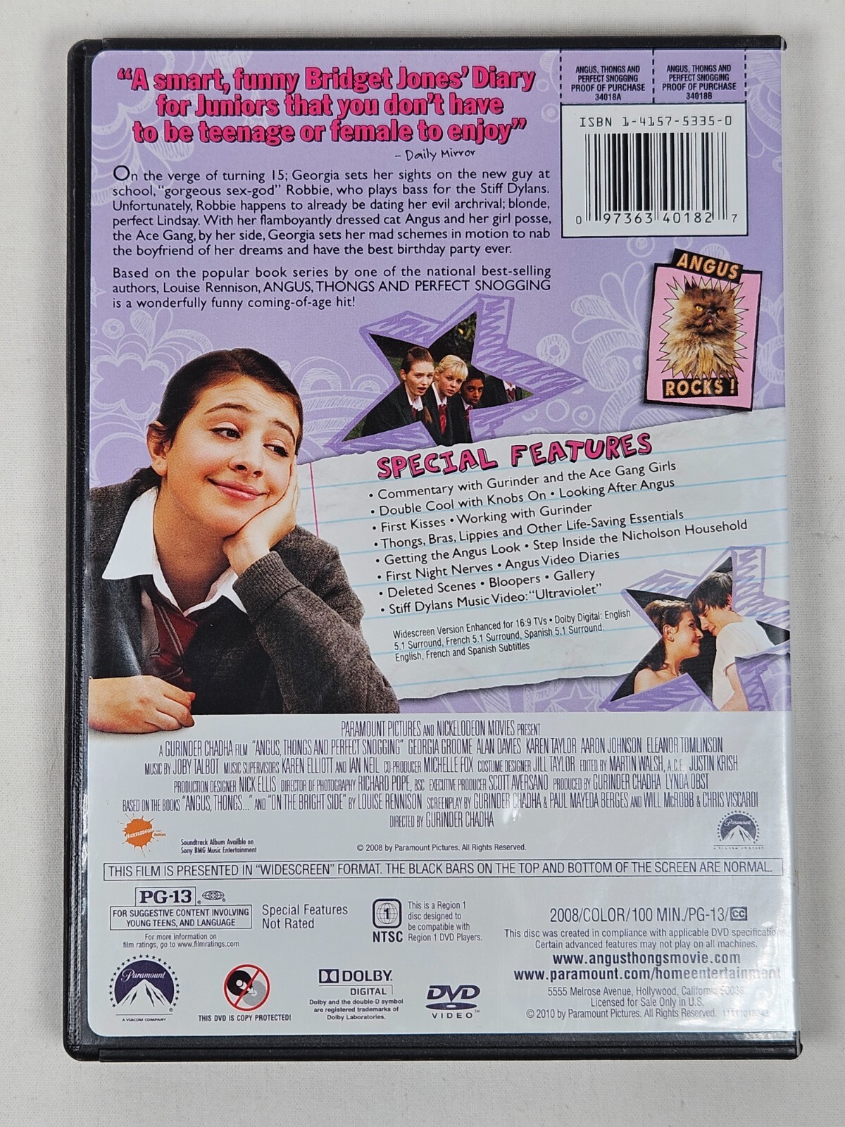 Angus, Thongs and Perfect Snogging (DVD, 2010) Tested Working ...