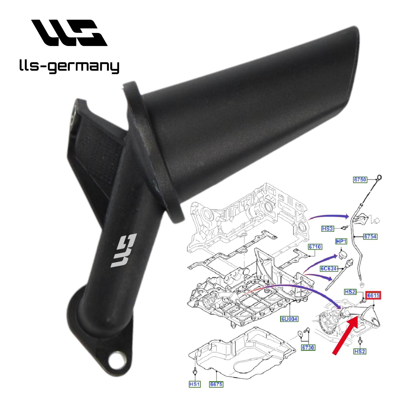 Oil Pump Pipe for Ford Transit 2.4 TDCI Land Rover Defender 2.4 Td4 1096256