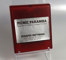 Atari 400/800 Only: PICNIC PARANOIA cartridge - Synapse - Tested & WORKS -READ- image