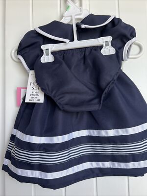 NWT NEW Rare Editions Girls 18 Months Beautiful Sailor Dress