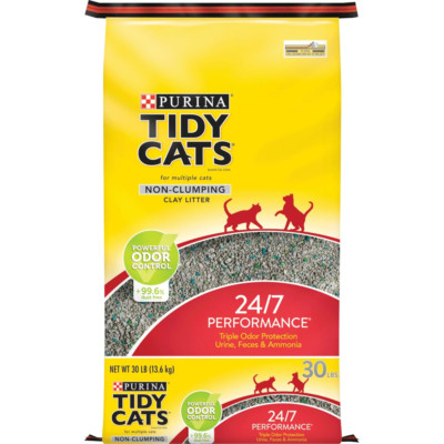 Purina Tidy Cats Non Clumping Multi Cat Litter, 30 Lb. Bag - 24/7 Performance