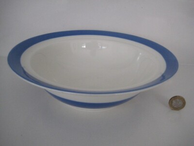 T G GREEN CORNISHWARE CORNISH BLUE STRIPE TERRINE GEMÜSESCHALE BODENSCHALE OHNE DECKEL