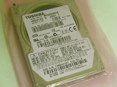60GB Toshiba MK6026GAX Laptop IDE Hard Drive HDD2194 D ZE01 60GB Toshiba MK6026GAX Laptop IDE Hard Drive HDD2194 D ZE01
