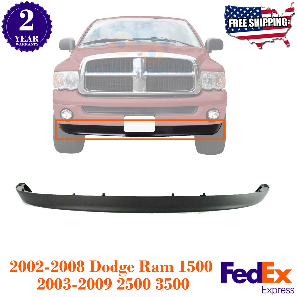 G-PLUS Front Bumper Valance Air Deflector For 2002-2008 Dodge Ram 1500 & 2003-2009 Ram 2500/3500 - Textured Black (CH1090125)