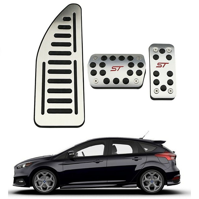 ST Style Alloy Foot Pedal Covers For Car Ford Focus Kuga Escape MK2 MK3
