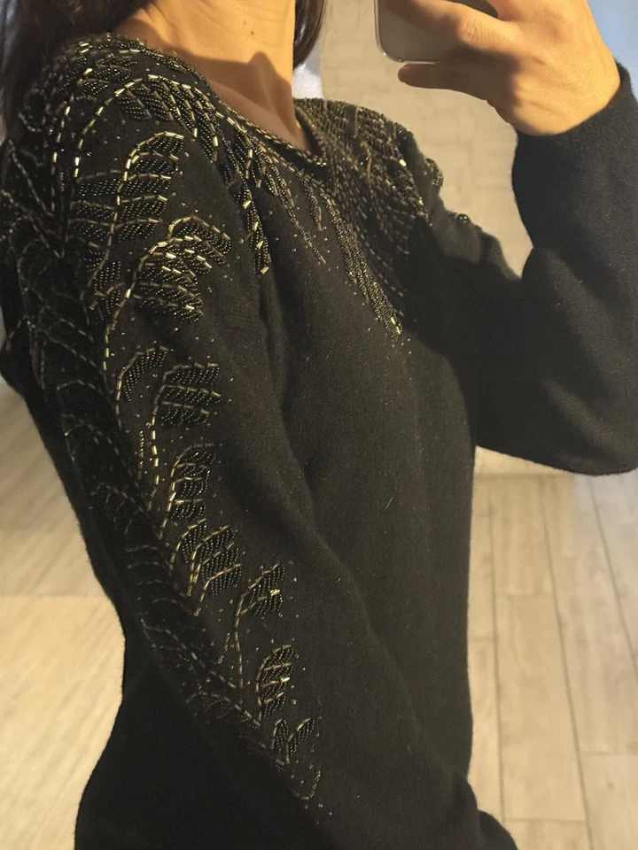 Destinee Vintage Lambswool & Angora Rabbit Hair Midi Dress Size PS - Image 4 of 4