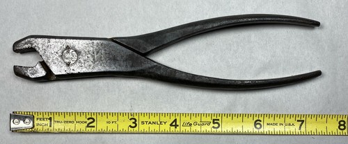 Vintage 1911 Utica Tools No. 1 Battery Pliers 3 Diamonds Logo Made in USA Tool - Picture 8 of 12