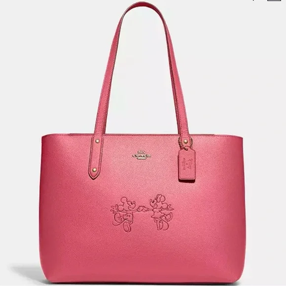 NWT COACH X DISNEY MICKEY MOUSE & MINNIE ZIP CENTRAL TOTE