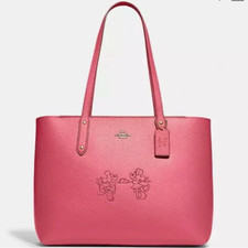 NWT COACH X DISNEY MICKEY MOUSE MINNIE ZIP CENTRAL TOTE WATERMELON C6111