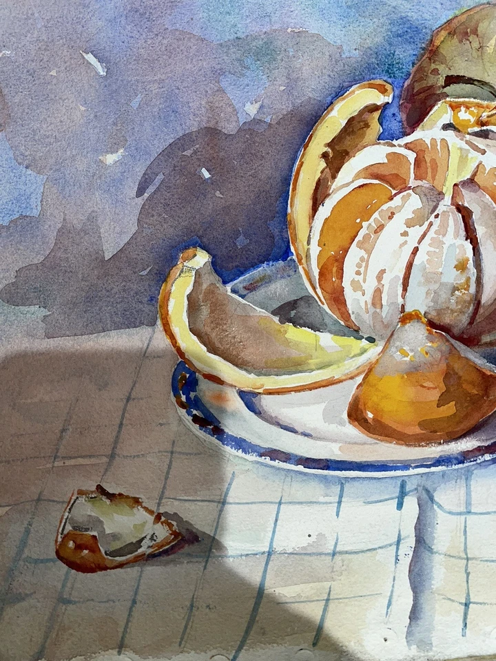 Carl Hibbeler Chicago Artista Acuarela Bodegón Naranjas Propiedad de Charles Whacker Foto 4 de 4