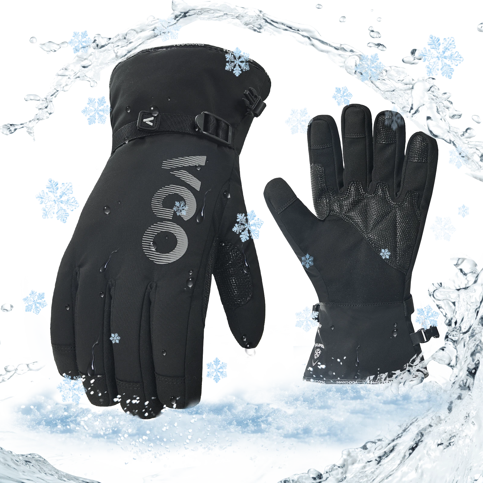 VGO 1Pair -4°F Insulated Waterproof Winter Work Gloves, Outdoor(SL7761FLWP)
Opens in a new window or