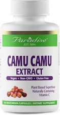 Organic Camu Camu Extract, 400 mg, Rich in Vitamin C, Pure  Potent, Gluten Free