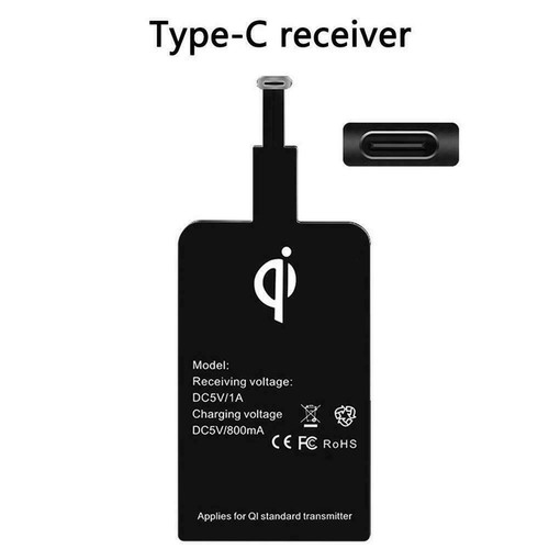 Wireless Charger Receiver For Andriod Type-C Adapter Charging S9L8 - Zdjęcie 6 z 10