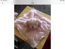 Suki Hug-a-Boo pink bear comforter blankie blanket soft huggy toy