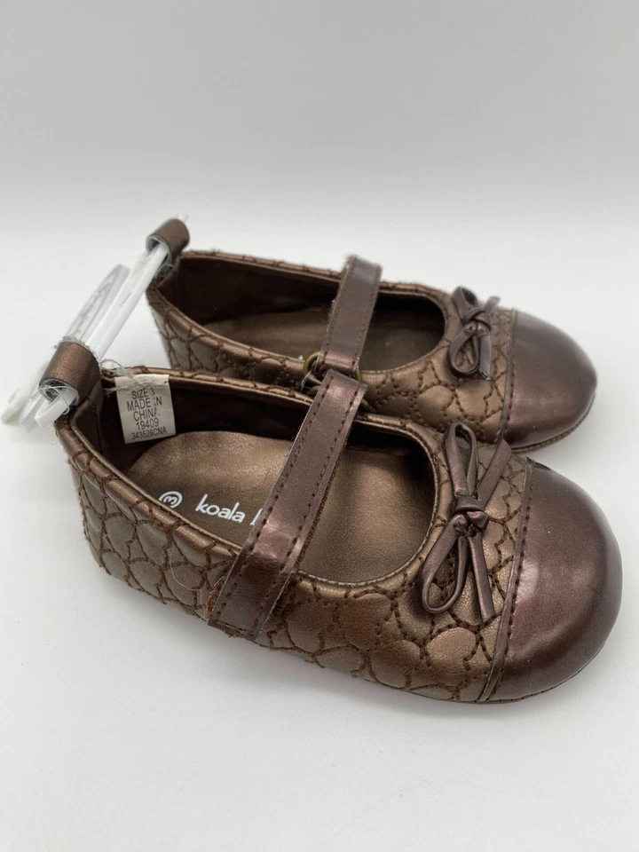 Koala Baby блестящий коричневый Baby девочек Мэри Джейн размер 3 новый - Изображение 3 из 4