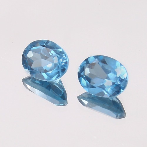 2.40 Ct AAA Natural Beautifull Brazilian Aquamarine Loose Oval Gemstone Cut Pair - 第 2/4 張圖片