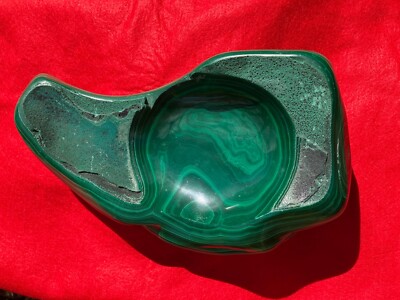 Sehr große Malachit polierte und natürliche grüne Edelsteinschale 4,8 kg