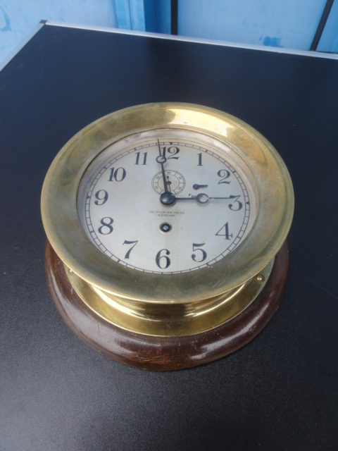 Schiffsuhr Messing Chelsea Clock Bosten USA UM 1940