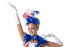 Child Med Feathered NECKPIECE ONLY Epaulets Soldier Christmas 4th July Accessory