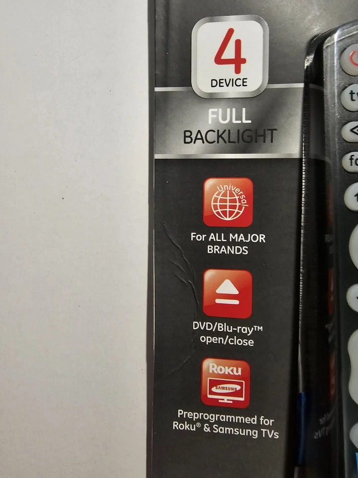 GE Pro Universal Remote Model 4 Device  LG Sony Samsung All Major Brands New - Image 2 of 4